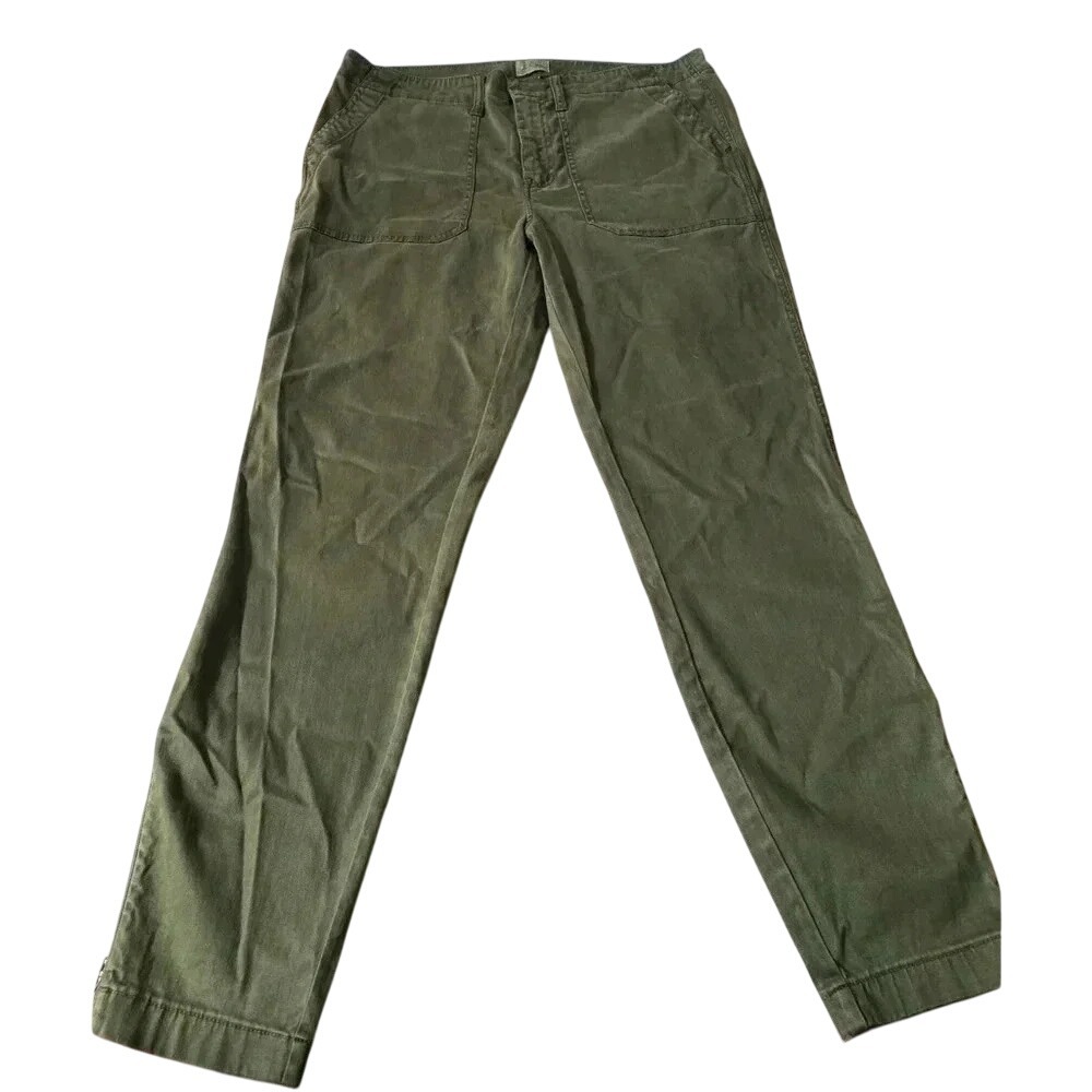 J Crew Cargo Olive Green Skinny Stretch Pants Zippers size‎ 32